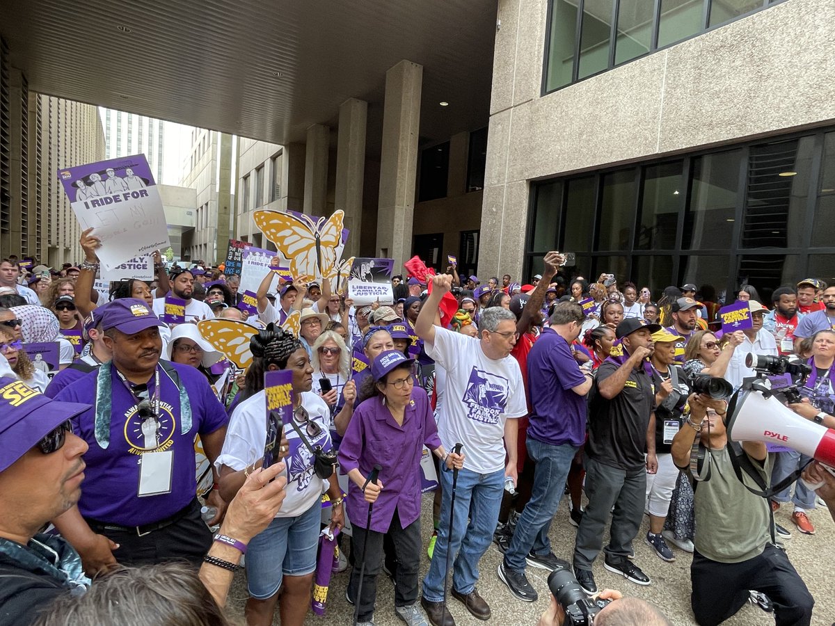 SEIULocal1's tweet image. As part of @SEIU’s Justice Journey this #SolidaritySummer, Local 1 members joined workers across the country in a march for immigrant safety and rights in New Orleans, and the rejection of the Trump administration’s unrelenting attacks on immigrants. seiu.co/JusticeJourney