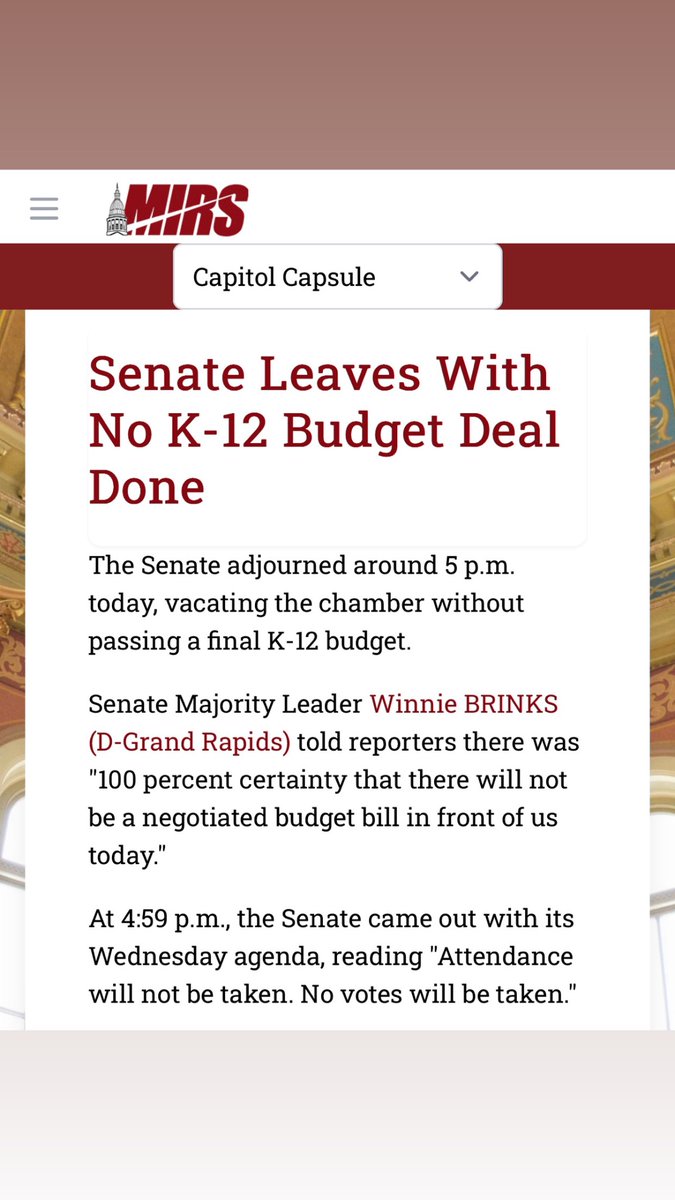 Senate Democrats took an early vacation instead of doing what's best for Michigan — their jobs.

So now, our schools and students have been placed in serious financial risk. 

Myself and my colleagues in the House showed up to fix that, where exactly was everyone else?