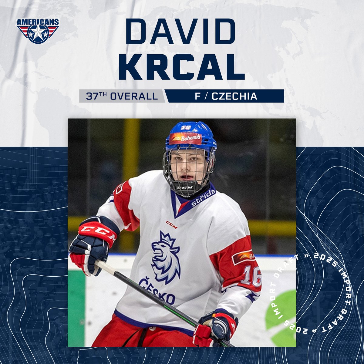 With the 37th overall pick in the 2025 #CHLImportDraft, the Tri-City Americans are proud to select forward David Krcal of Czechia!