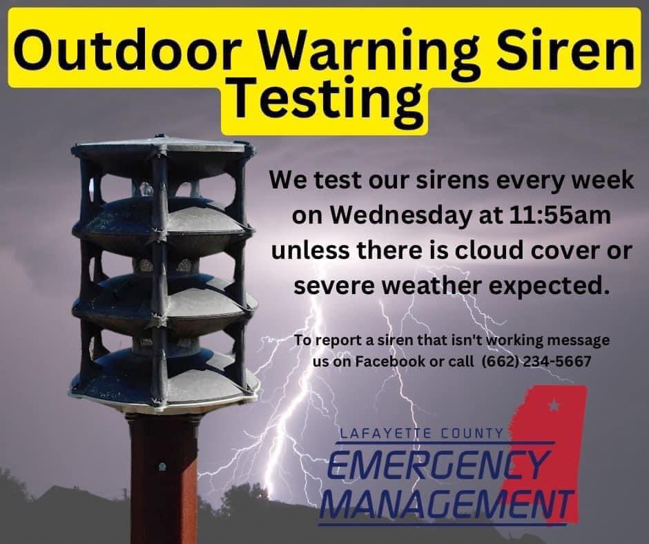LafayetteEMA's tweet image. 📢We will test the outdoor warning system today (7/2) at 11:55am.