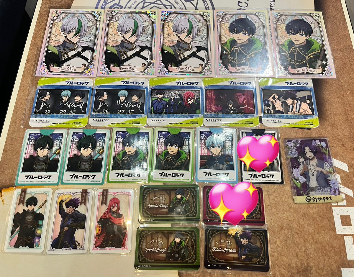 sympat's tweet photo. 【交換】ブルーロック ブルロ カラオケの鉄人 カラ鉄 ミニフォト風カード ビジュアルカード ポストカード コースター ルームキー風カード

譲: 潔 千切 凛 乙夜 烏 氷織
求: 同種 御影 玲王

都内手渡し>郵送希望です。
よろしくお願いします。 https://t.co/Y3Y4ILiYGT