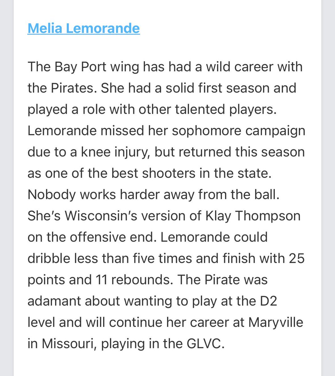 Melia Lemorande (@lemorandemelia) on Twitter photo Excited to have my future secured! Thank you <a href="/MaryvilleWBB/">Maryville Women's Basketball</a>!
<a href="/BradyJ_Peterson/">Brady Peterson🇵🇷</a> Excited to have my future secured! Thank you <a href="/MaryvilleWBB/">Maryville Women's Basketball</a>!
<a href="/BradyJ_Peterson/">Brady Peterson🇵🇷</a>