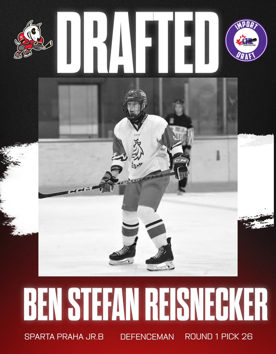 We have selected Ben Stefan Reisnecker with the 26th Overall pick in the CHL Import Draft! 

Welcome to Dog Country, Ben!