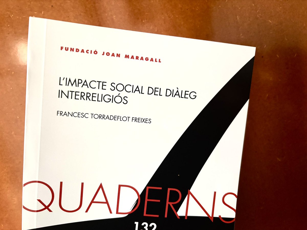 ✍️ «Les creences religioses […] són una dimensió de la cultura [diu el Consell d’Europa].» 

📕 M’ha arribat ‘L’impacte social del diàleg interreligiós’, de Francesc Torradeflot. El nou quadern de la <a href="/FJoanMaragall/">Fundació Joan Maragall</a> absolutament recomanable | fundaciojoanmaragall.org/publicacions-f…