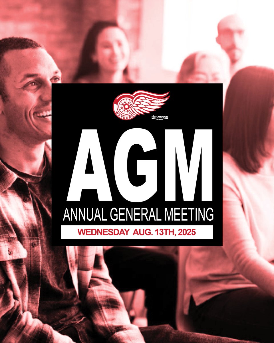 weyburnredwings's tweet image. 💥 Almost one month until our upcoming AGM! We invite all our valued supporters, volunteers, and community members to join us for this important event.
⏰ Wednesday, August 13th - 6:00PM
📍Ramada Hotel
Please note while the general public is welcome to attend the AGM, only…
