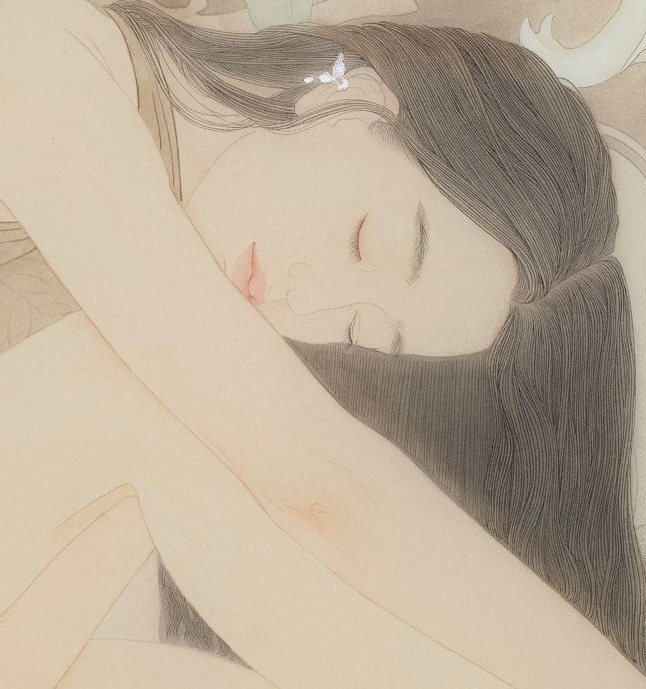 （ 繁忙皆琐事   酷暑汗盈盈  偷闲郊外去  漫步桃源情  情致悠远意  回味以录之 ）

独步风和日丽  喧天蝉噪蛙鸣
桥端禁苑斑斓圃  溪缓柔声透彻情
会意氤氲三界上  神来倩影百花倾
香甜小憩仙境  若是非凡旅行
-

大王  若
王蕊作品