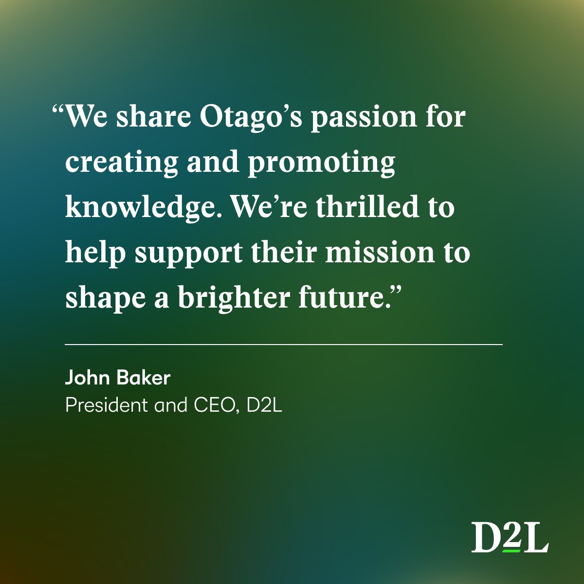 The @OtagoUni has transitioned from Blackboard to D2L Brightspace—New Zealand’s oldest university now leads with a modern, flexible, AI‑enhanced learning platform. We’re proud to support their journey across programs and training.

Read more: ow.ly/NXRI50WjM89