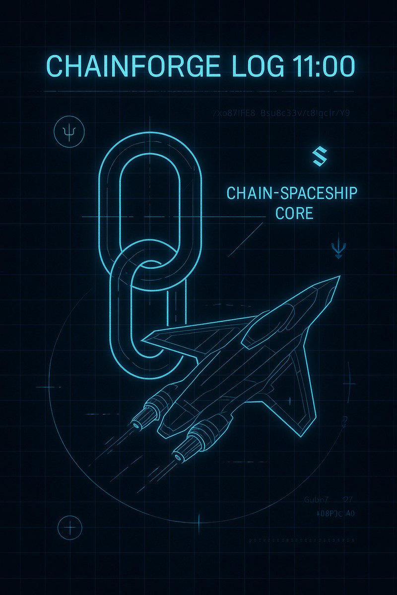 PLANETCUHZ's tweet image. CHAINFORGE LOG 11:45
Holo-schematics unlocked—chain-spaceship core fabrication at 42 % integrity.
Quantum welders engaged. Next scan in T-90 min.

Drop a 🔧 if you’re ready to pilot the next-gen chainship.
#ChainForge #PlanetCuhz #BuildInPublic