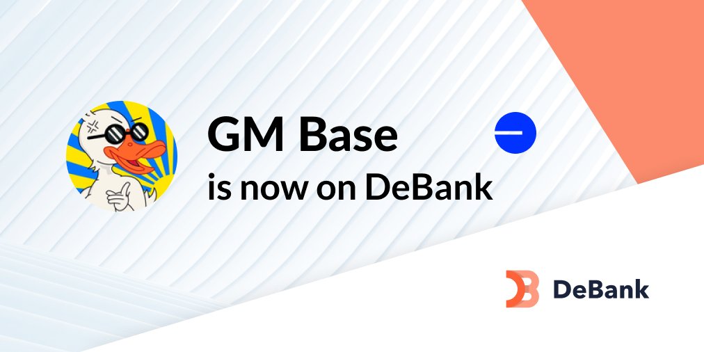 8/8

GM Base's portfolio is now tracked on debank.com!

<a href="/gm_base/">GM BASE</a>  (<a href="/base/">Base</a> version)