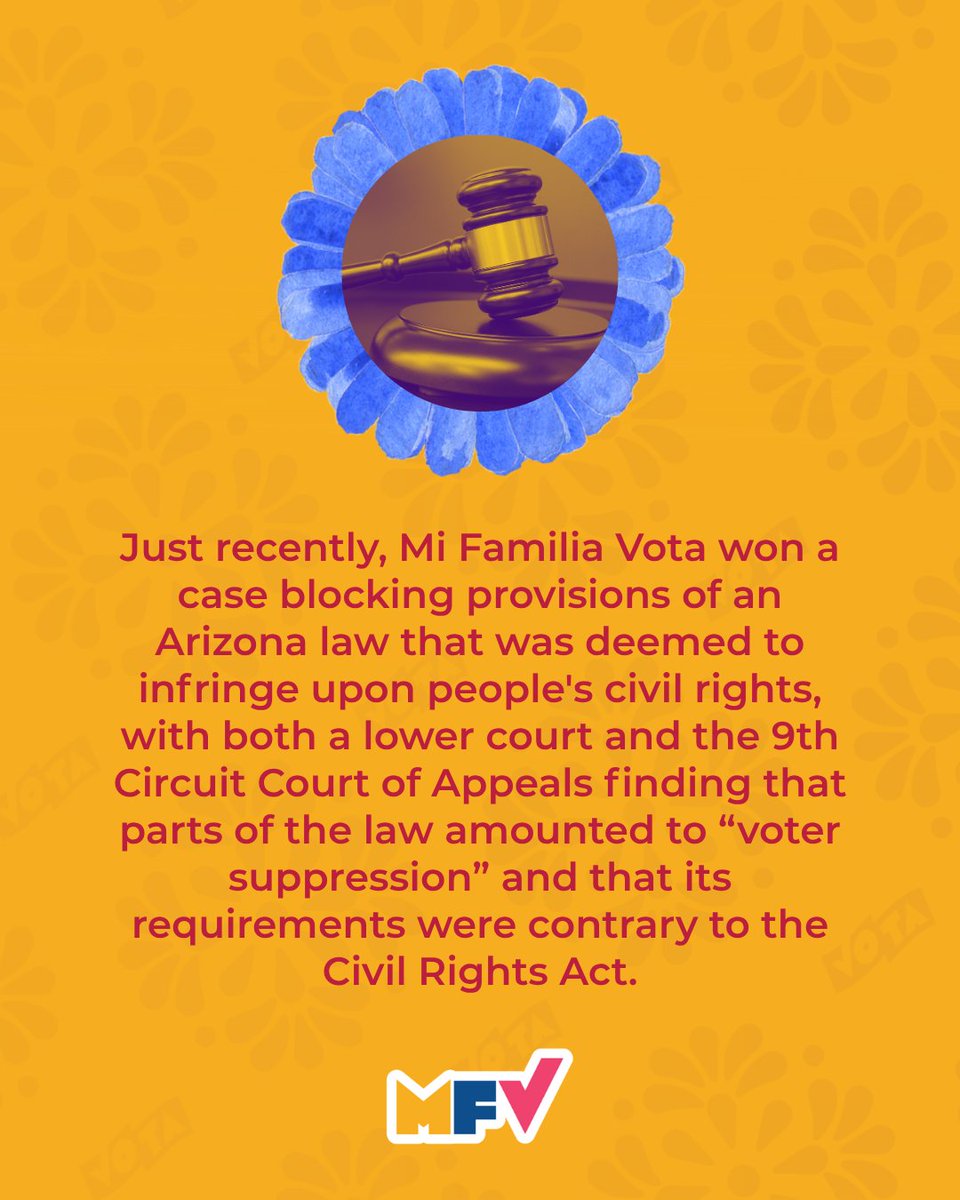 MiFamiliaVota's tweet image. Mi Familia Vota celebrates the 61st Anniversary of the Civil Rights Act and renews our commitment to protect it 🌟