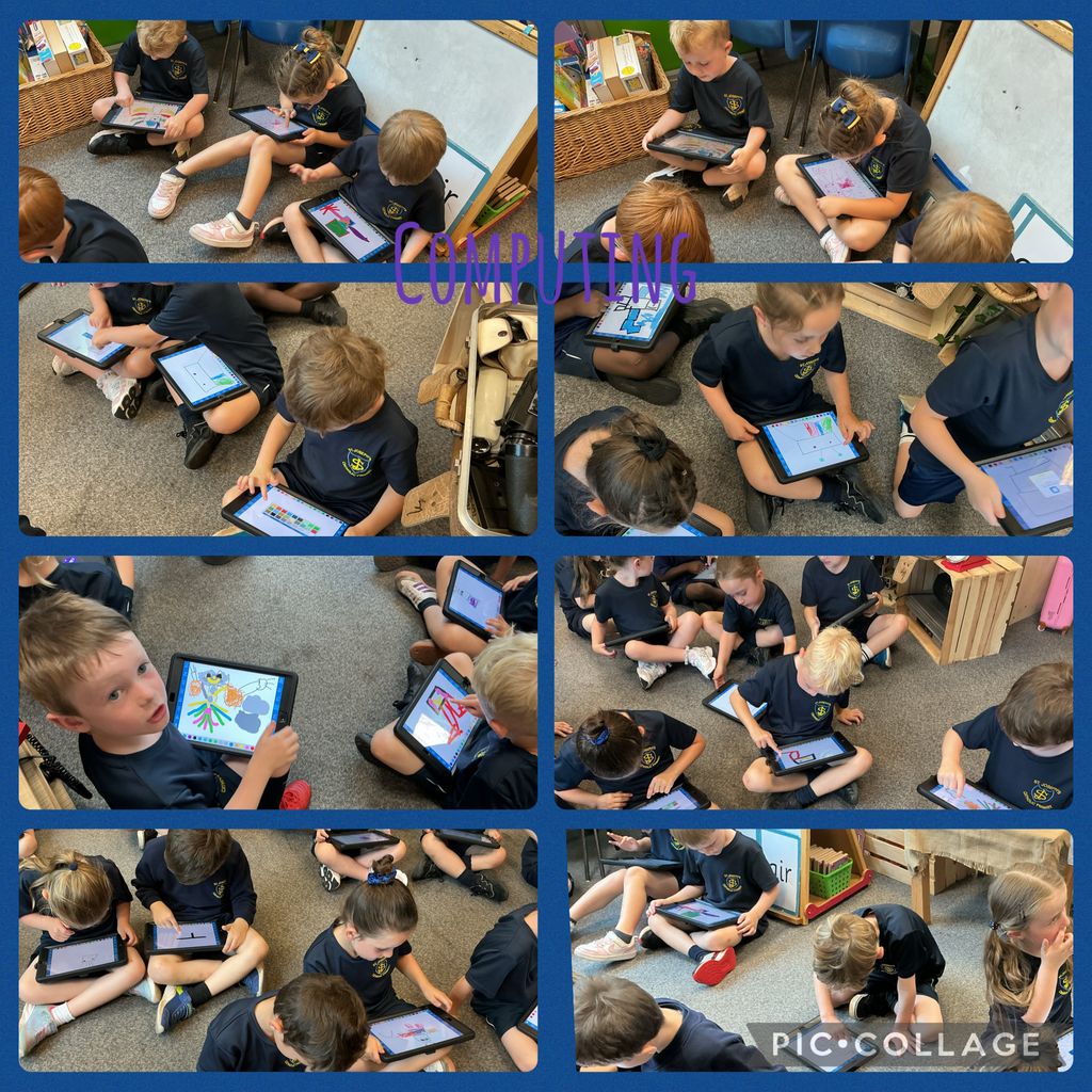 In computing yesterday, Reception drew pictures of Robots on the iPads! They were very proud of their creations! #eyfsstjoes #computingstjoes