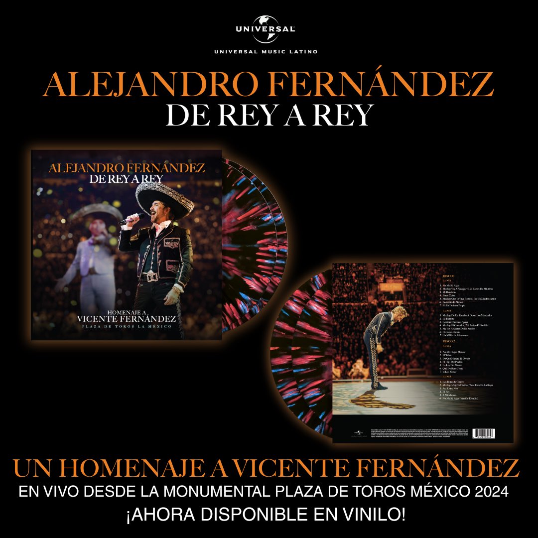 ¡Qué emoción, compaaaas!! 🤩🤩🤩

Pónganse listos porque ya está en PRE VENTA el Vinil “De Rey a Rey - En Vivo Desde La Monumental Plaza De Toros México”! 🕊️👑

📌 Venta general - 11 DE JULIO 

¡No se lo pierdan! 

LINK a PRE VENTA ⬇️
fonomnb.lnk.to/DeReyaReyVinyl