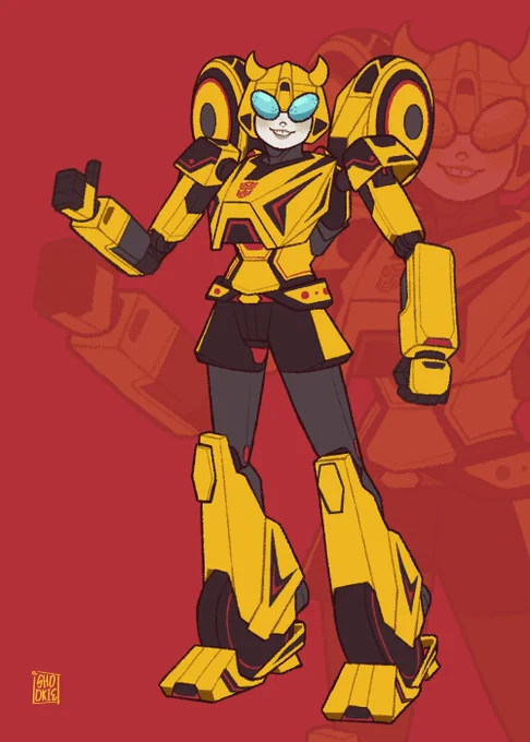 cybertronian scout bumblebee [ #art #transformers #maccadam #bumblebee ]