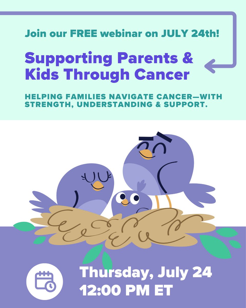 Parenting + cancer = a journey with no script. Join us July 24 for Supporting Parents &amp; Kids Through Cancer—a webinar with real tools for real families. Register 👉 thanc.me/family-webinar…
#CancerSupport #ParentingWithCancer #THANCWebinar #ChildLife