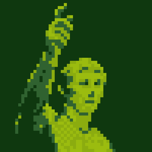 StraightUp_Adam's tweet photo. The Emperor Augustus in Gameboy Pixel art https://t.co/htKqgn9ay6