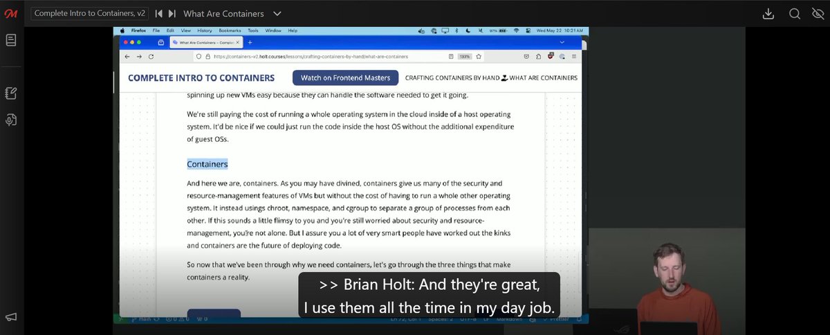 jackub_halepoto's tweet image. just started learning containerization from @FrontendMasters by the legend @holtbt 🐳
lowkey excited to dockerize my whole life now
#Docker #DevLife #FrontendMasters #100DaysOfCode #webdev #buildinpublic