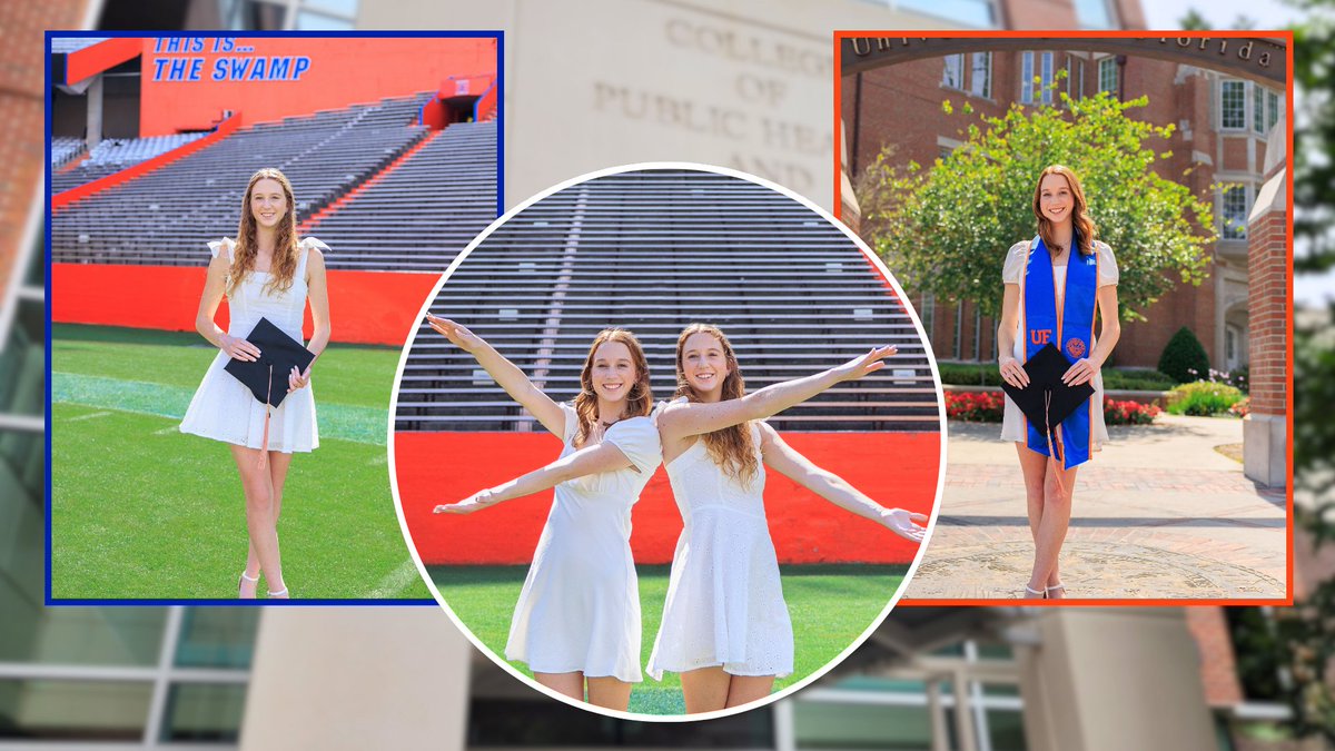 UFPHHP's tweet image. Identical twins Ragan and Ryley Grantham are turning their shared passion into two careers—one in speech-language pathology, the other in occupational therapy—right here @UFPHHP. Born in Gainesville, they say returning to the Swamp together made grad school even better. 💙🧡🐊