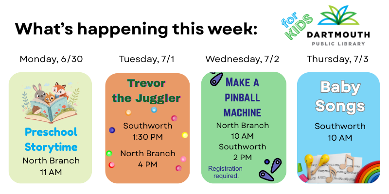 dartlibraries's tweet image. #LevelUpAtYourLibrary is the #SummerReadingProgram this summer. Kids can do reading bingo and win prizes and pre-readers can do a scavenger hunt and win prizes. dplma.org . We also have storytime, baby songs, performers and crafts.