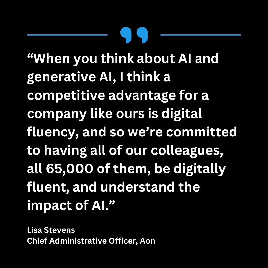 🎙️ Speaking to #TheInsurerTV, Stevens says AI is a "competitive advantage" for companies like hers that have committed to "digital fluency" among staff...

theinsurer.com/tv/news-in-foc…

Learn more: 
1.theinsurer.com/LP=37580?extso…
 
#TheInsurerTV #NewsinFocus #broking #insurance #reinsurance