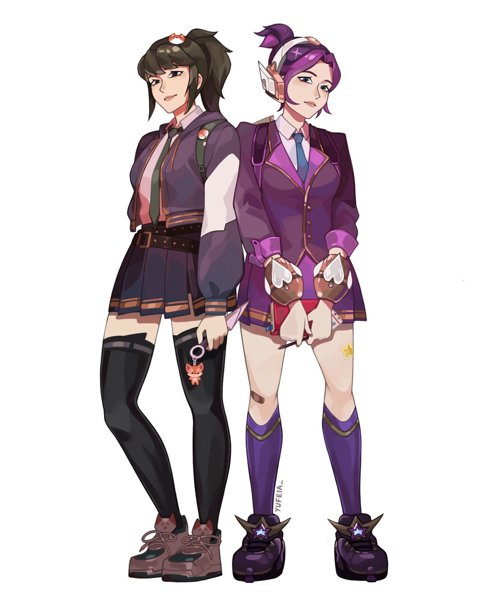 yufeia_'s tweet image. The popular kids at school... or not?
#Overwatch2 #Overwatch2Fanart #Kiriko #Juno