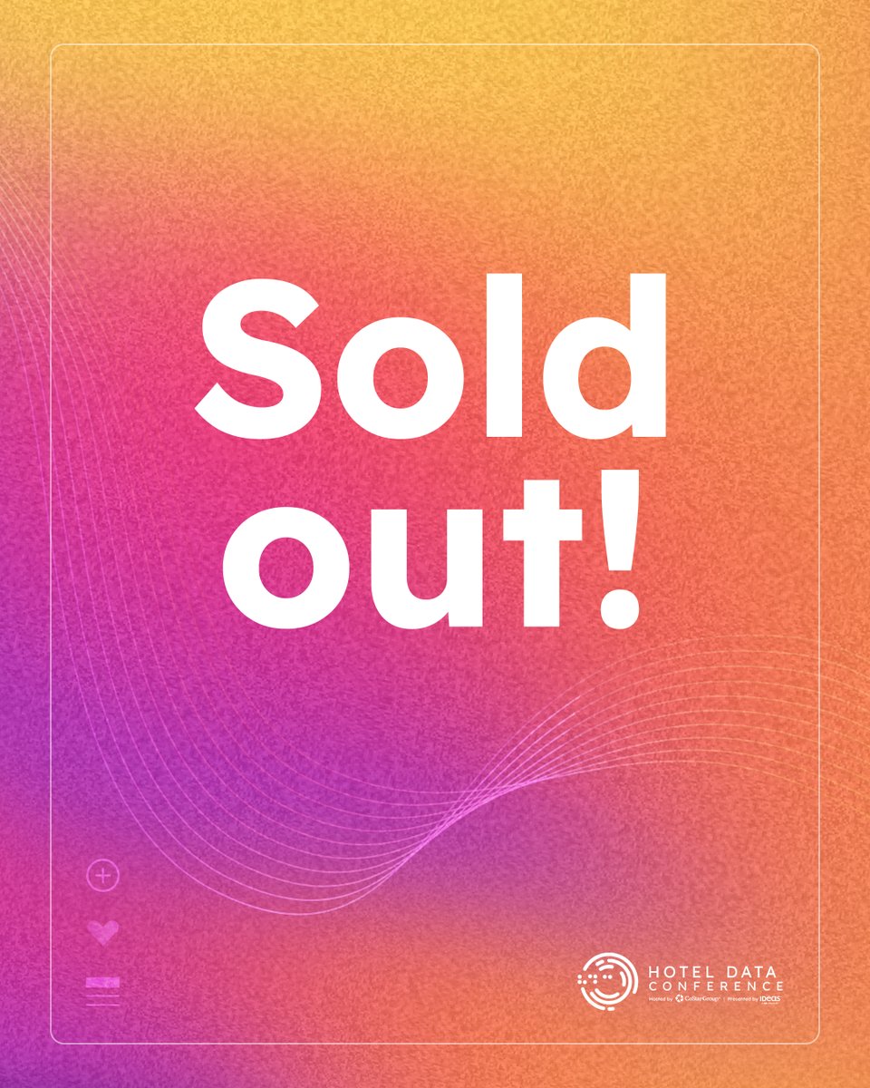 Hoteldataconf's tweet image. The 2025 Hotel Data Conference is officially sold out! We’re tuning up for an unforgettable event in Music City in just over a month. If you or your colleagues didn’t score a ticket, we encourage you to join the waitlist here: bit.ly/4etbpTL