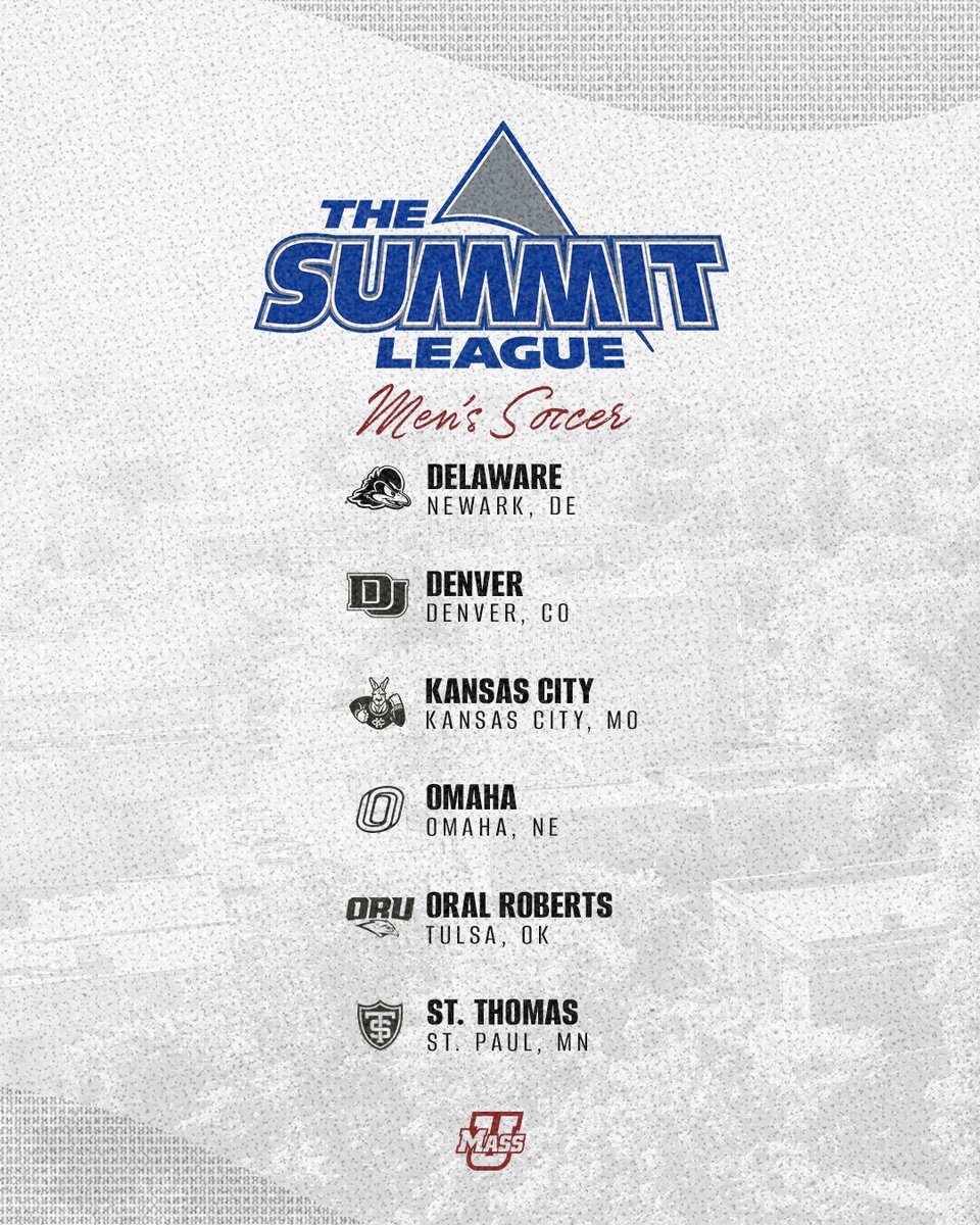 UMassAthletics's tweet image. New leagues for Men’s Soccer and Men’s Swimming & Diving 👀
@UMassMSoccer ➡️ @TheSummitLeague
@UMassSwimDive ➡️ @MVCSports
#Flagship 🚩