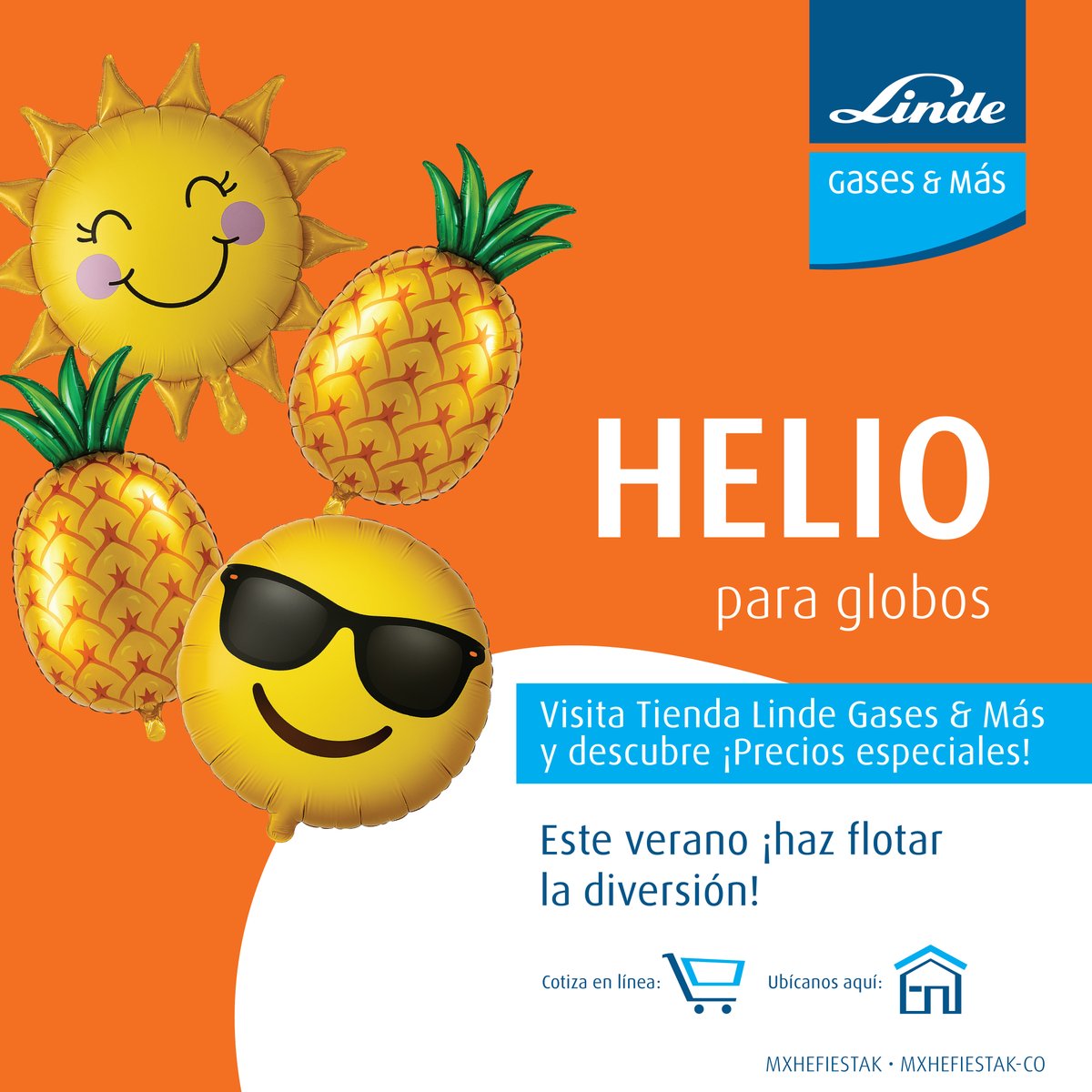 Que el calor no sea lo único que suba este verano… ¡también tus globos!☀️
Llena tus fiestas con color y alegría usando globos inflados con helio.
Consíguelo aquí 👇

Cotiza en línea:
bit.ly/CotizaHelioLin…

Localiza tu tienda más cercana:
bit.ly/LocalizadorTie…