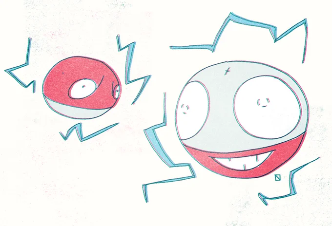 100 - 101 The easiest pokemon to draw.