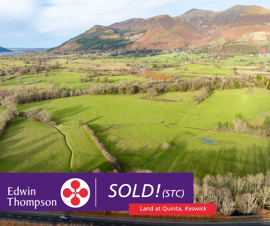 Edwin_Thompson's tweet image. ⭐ SOLD STC⭐ 
🌱 Land at Quinta, Keswick, Cumbria CA12 5RA 
🐑 A productive block of grazing land extending in total to approximately 2.63 hectares (6.50 acres). 

#SoldSTC #Keswick #LandSale #GrazingLand #CumbriaProperty #FarmingLand #RuralProperty #LandInvestment