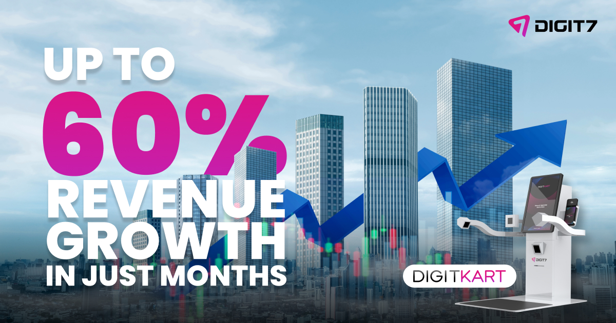 Digit7_LLC's tweet image. Achieve 60% Higher Revenue Growth in Just 3-6 Months! At Digit7, we don’t just talk about transformation, we deliver measurable results. Businesses leveraging out solutions have seen up to 60% increase in revenue within the first 3 to 6 months of implementation. #digitkart