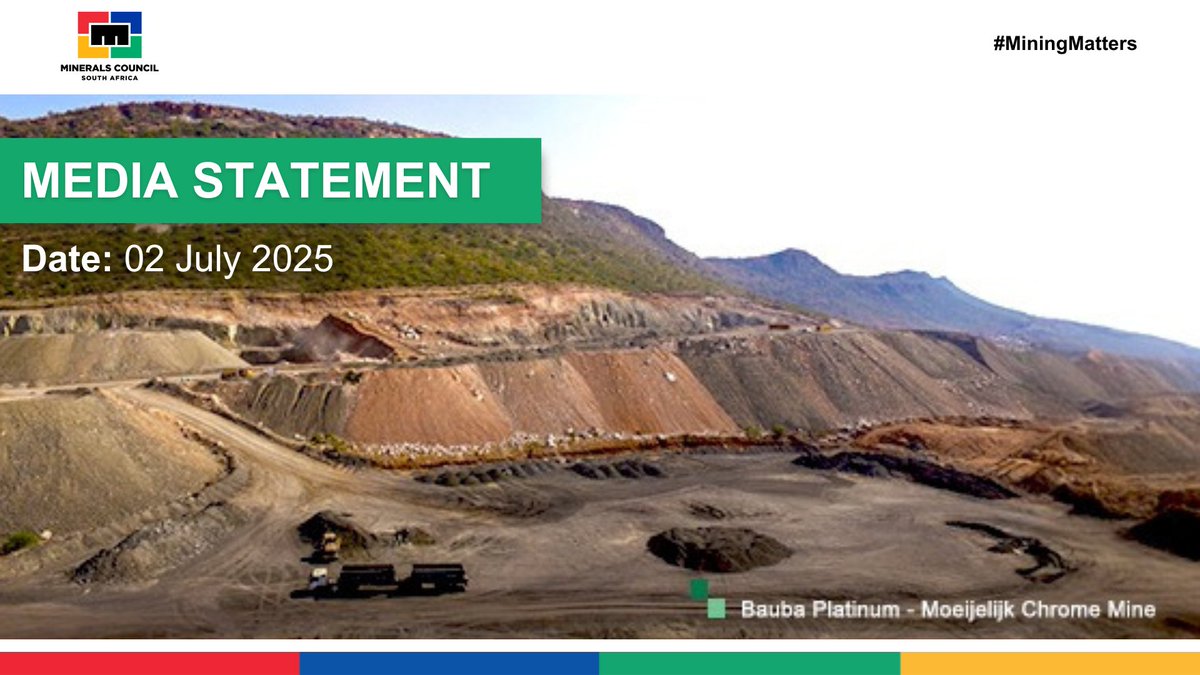 Mine_RSA's tweet image. Media Statement | The Minerals Council South Africa supports beneficiation but opposes policy interventions that risk harming the primary mining sector, associated jobs and economic growth.
Download the media statement: ow.ly/q47X50WjJOA
#MiningMatters #EconomicGrowth
