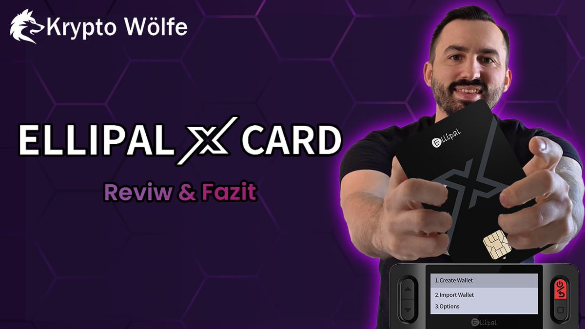 krypto_woelfe's tweet photo. Die @ellipal x Card im Härtetest! Besser als @Tangem oder nur teurer Schrott? Reviw, Fazit, Giveaway!
Karten Hardware Wallets liegen immer mehr im Trend, aber was taugt die @ellipal x Card wirklich? In diesem Video bekommst du das volle Review: Unboxing, Einrichtung, Test und mein ehrliches Fazit! Kann @ellipal hier wirklich mit @Tangem oder anderen Kartenlösungen mithalten? Oder ist das Ganze nur eine schicke Verpackung ohne echte Sicherheit? Und das Beste: Im Video wartet ein cooles Giveaway auf dich, unbedingt reinschauen!
