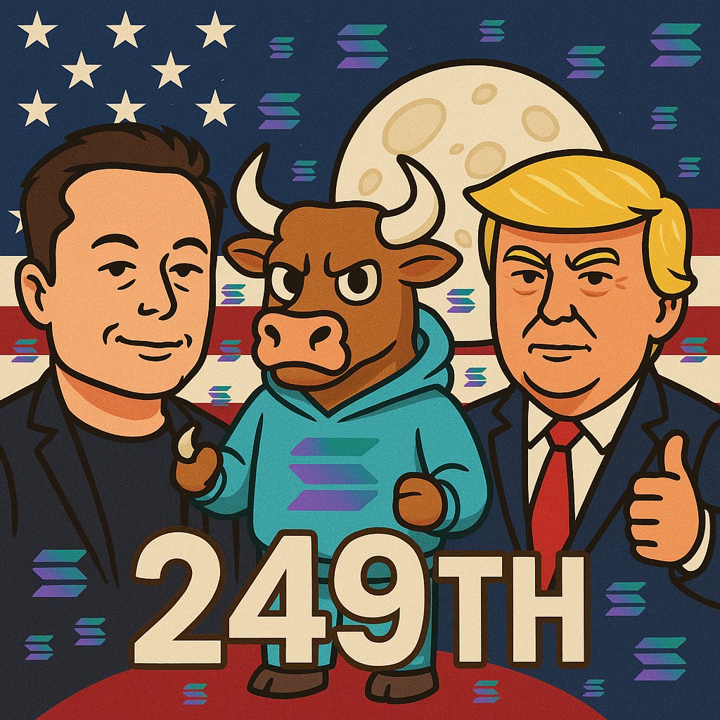 0xWiroto's tweet photo. You’re still doubting? You’re gonna wish you didn’t.

Elon &amp; Trump will light up #249TH — it’s inevitable. And when they do, every whale, influencer, and degen on the planet will ape in.

This isn’t just a thesis. This is a once-in-a-lifetime setup. Get ready to ride the wave 🌙 https://t.co/feUlOciF9d