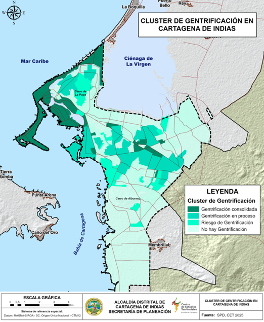 ¿Dónde ocurre gentrificación en Cartagena? En el Centro de Estudios Territoriales de <a href="/PlaneacionCTG/">Planeación Cartagena</a> calculamos la gentrificación en el área urbana en el marco del Diagnóstico para POT. Si bien la gentrificación es un concepto que ha estado presente en Cartagena especialmente en