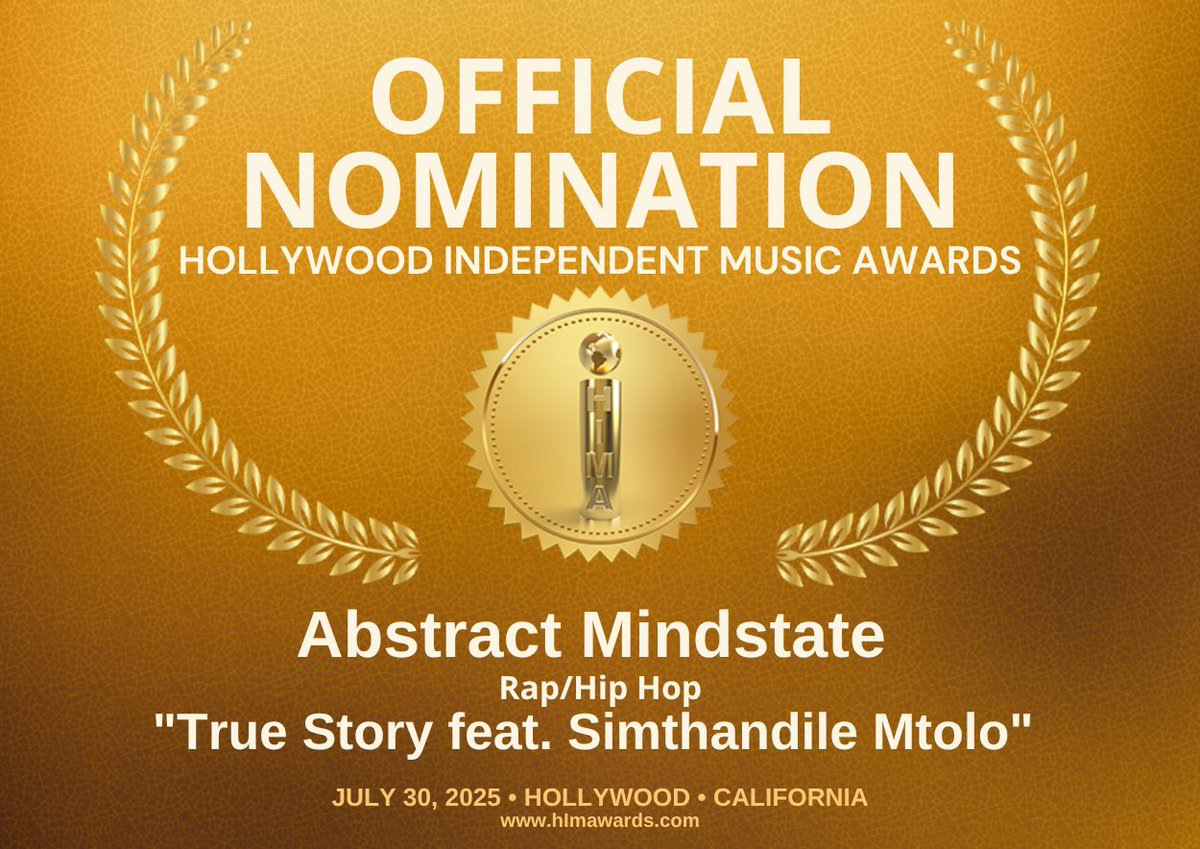 Congratulations to Honest Music's own Abstract Mindstate for their Hollywood Independent Music Awards nomination for Rap/Hip Hop