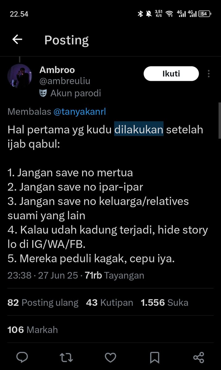 tubirfess's tweet photo. 2beer! Diskursus; menurut kalian, kl menikah itu perlu gak membangun hubungan baik dengan keluarga pasangan? Atau, yaudah kita menikah dan hubungan sebatas sm pasangan aja? https://t.co/3gTFgK1wiM