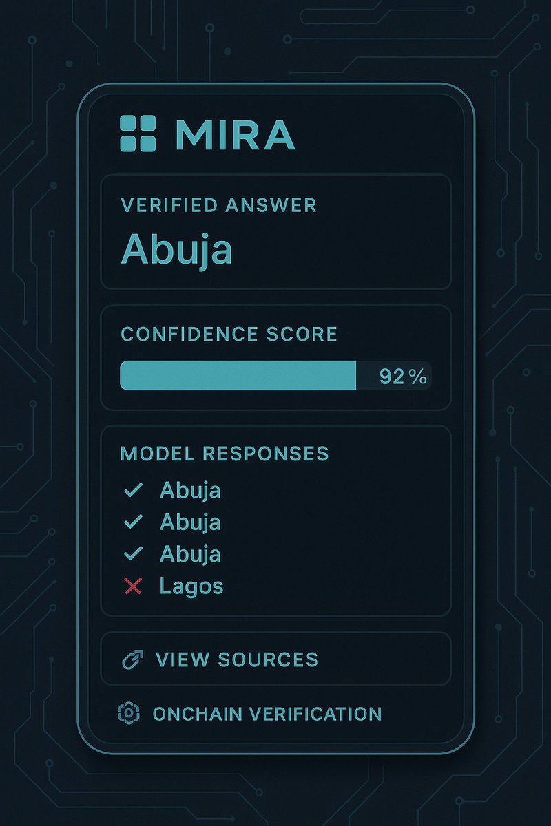 Mira Protocol: Solving AI Hallucination via Consensus Layer

Initiate sequence: AI trust recalibration.

1.

Status: AI outputs = non-deterministic.
Issue: Hallucinations detected.
Risk: Users accepting falsified data with confidence bias.

2.
Mira Protocol executes multi-model