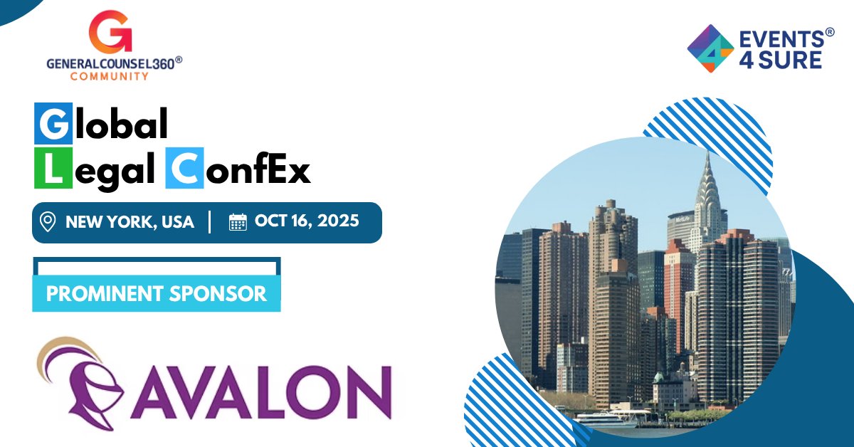 Global Legal ConfEx 2025 – New York | Powered by Avalon

Join us on Oct 16, 2025, in New York, for a high-impact day of insights, innovation, and networking in the ever-evolving world of Legal, Litigation, E-Discovery, Contract, and Cybersecurity.
e the future—together.
#Legal