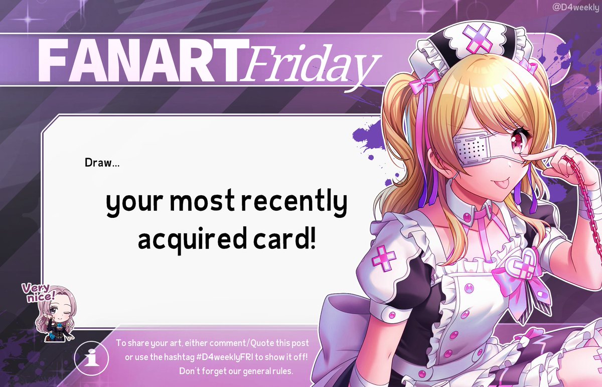 D4weekly's tweet image. FANART FRIDAY🎨
➡ Check the image below for this week's Friday prompt! Don't forget to use the hashtag #D4weeklyFRI or share your art on this very post!
#D4weekly