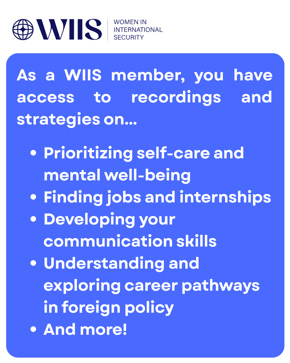 Your WIIS membership includes Professional Development Resources that can help with finding jobs, building valuable skills, and more.

Members can access these benefits through their Member Portal on the WIIS website.

Not a member yet? Join today at the link in our bio.