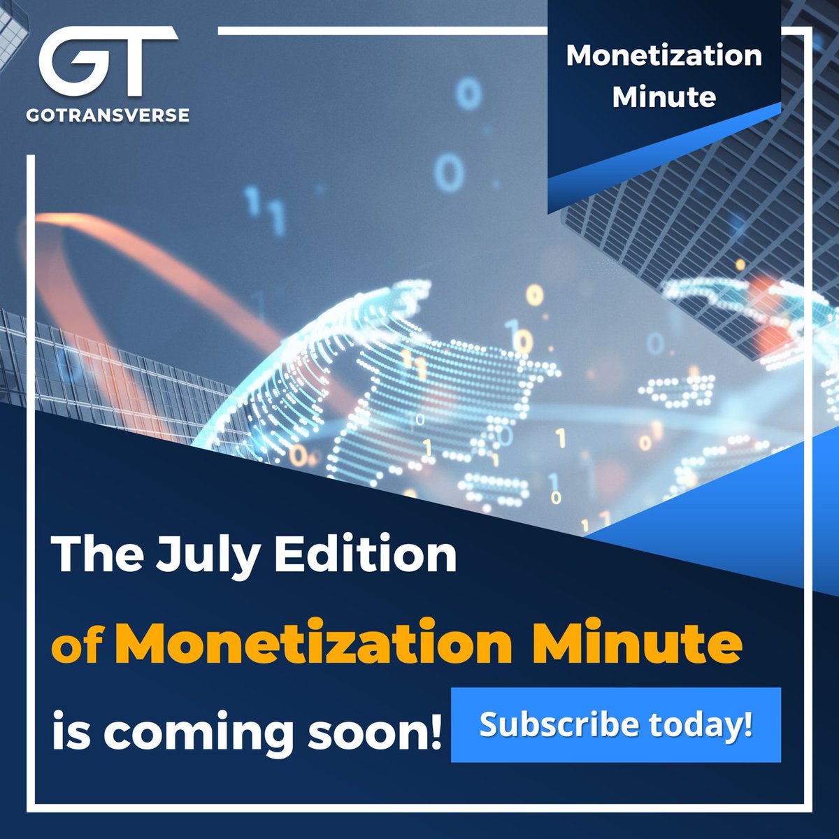 Gotransverse's tweet image. The July Monetization Minute dives into hybrid pricing, agent billing, and scalable mediation.
📬 Don’t miss the next issue of Monetization Minute — available live on July 10!
Subscribe here: hubs.la/Q03v1jfS0
