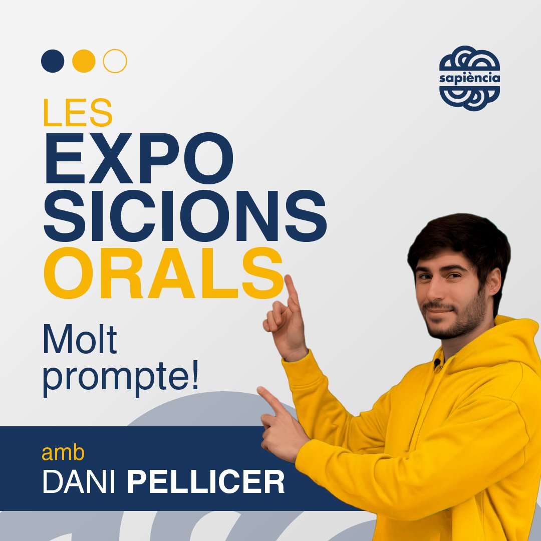 Premis Sapiència (@sapienciapremis) on Twitter photo 🔊 D'ací no res comencen les exposicions orals dels inscrits als Premis Sapiència...
I estem on fire 🔥 preparant-ho tot de la mà de <a href="/Dani_Pellicer/">Daniel Pellicer Roig</a>, que ens acompanyarà en totes les sessions 🙌🏼
Tira del fil 🧵 que t'expliquem... 🔊 D'ací no res comencen les exposicions orals dels inscrits als Premis Sapiència...
I estem on fire 🔥 preparant-ho tot de la mà de <a href="/Dani_Pellicer/">Daniel Pellicer Roig</a>, que ens acompanyarà en totes les sessions 🙌🏼
Tira del fil 🧵 que t'expliquem...