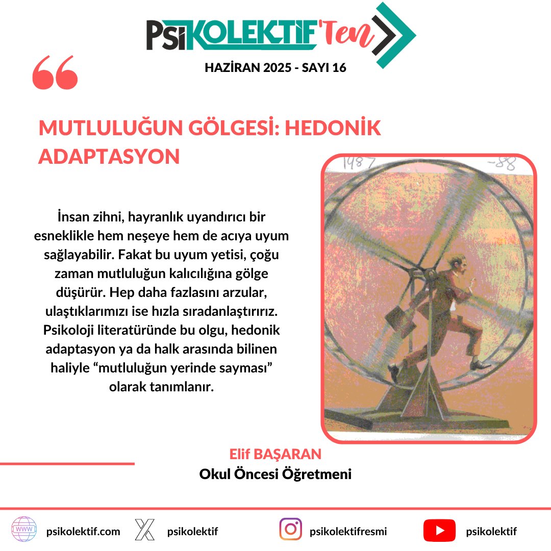 psikolektif (@psikolektif) on Twitter photo Psikolektif'tenin 16. Sayısında Okul Öncesi Öğretmeni Elif Başaran (<a href="/keskinneelif/">Elif Başaran</a>), ''Mutluluğun Gölgesi: Hedonik Adaptasyon'' başlıklı yazıyı kaleme aldı. Yazıyı okumak için:
psikolektif.com/psikolektiften…
#hedonikadaptasyon, #ElifBaşaran, #keşfet, #psikolektiften Psikolektif'tenin 16. Sayısında Okul Öncesi Öğretmeni Elif Başaran (<a href="/keskinneelif/">Elif Başaran</a>), ''Mutluluğun Gölgesi: Hedonik Adaptasyon'' başlıklı yazıyı kaleme aldı. Yazıyı okumak için:
psikolektif.com/psikolektiften…
#hedonikadaptasyon, #ElifBaşaran, #keşfet, #psikolektiften