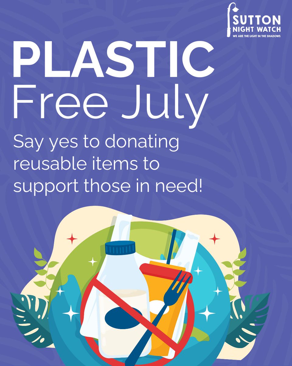 Snwhomeless's tweet image. This Plastic Free July, why not donate reusable items to support someone in need? ♻️
From refillable bottles to bags and lunch boxes, small actions can create big change.
#PlasticFreeJuly #SuttonNightWatch #SupportLocal #Donate #GiveBack #Homeless #TogetherWeCan #Volunteering