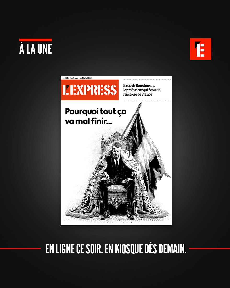L'Express (@lexpress) on Twitter photo 🇫🇷 Le président s’agite en dehors des frontières autant qu’il s’agace ici de l’immobilisme du gouvernement de François Bayrou. Tout lui échappe : son autorité, son héritage…
"Pourquoi tout ça va mal finir...", en Une de L'Express, par <a href="/laurelinedup/">Laureline Dupont</a> ➡️ l.lexpress.fr/N7k 🇫🇷 Le président s’agite en dehors des frontières autant qu’il s’agace ici de l’immobilisme du gouvernement de François Bayrou. Tout lui échappe : son autorité, son héritage…
"Pourquoi tout ça va mal finir...", en Une de L'Express, par <a href="/laurelinedup/">Laureline Dupont</a> ➡️ l.lexpress.fr/N7k