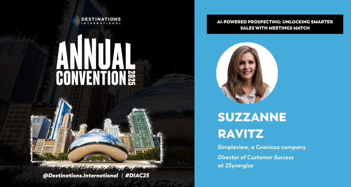 We're attending <a href="/destintl/">Destinations International</a> Annual Convention! ✈️ We have a handful of expert-led, data-driven sessions for you to learn from. Connect with our attendees &amp; learn from the industry's best &amp; brightest 🎤 

#DestinationMarketing #TravelandTourism #TravelTechnology #MeetingsandEvents