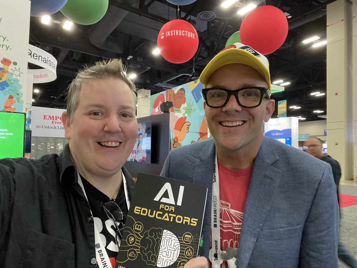 Super stoked to be at the #FigmaEdu booth to learn from one of my favs <a href="/DitchThatTxtbk/">Ditch That Textbook</a> author <a href="/jmattmiller/">Matt Miller 🗑️</a>! His books have transformed my teaching and I’m super excited to have met him in person AND snag a copy of his new book!