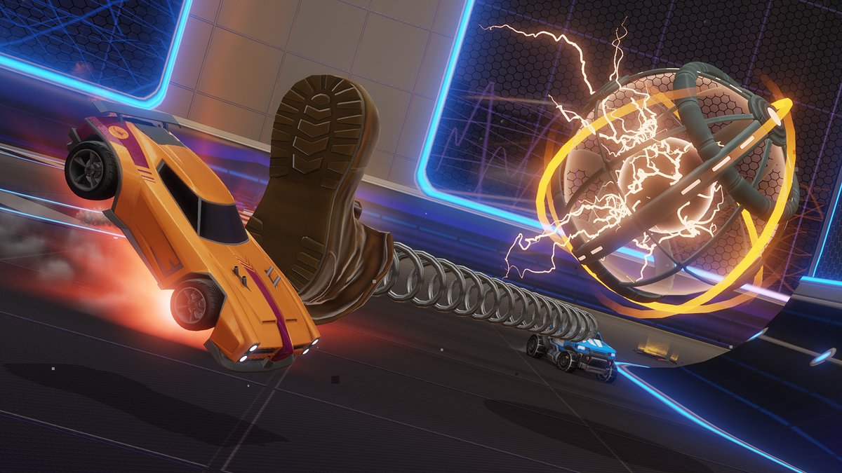 RocketLeague's tweet image. Scoring goals takes a backseat in the new Possession Rumble LTM 💥
Instead of trying to put the ball in the net, your team must work together to maintain possession, earning points for every two seconds the ball is in your team’s control.