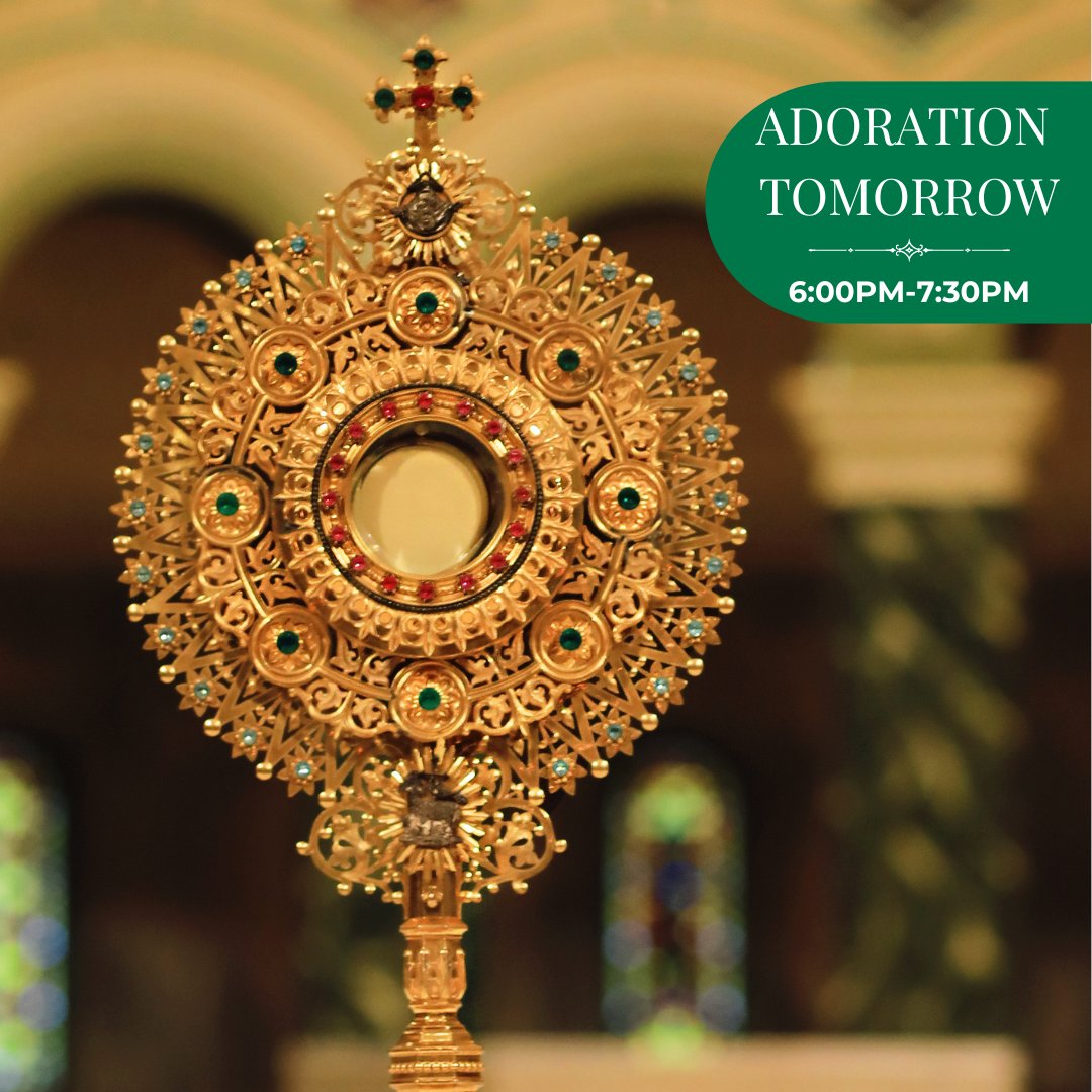 StClement's tweet photo. ☀️ Slow down & soak up the Son this summer! Join us for Adoration every Thursday to rest in His presence & let His love refresh your soul. ✨🙏
Sched: Thurs: 6PM Mass followed by Adoration & Confession until 7:30PM
#Adoration #TimeWithJesus #SaintClement #FindPeace https://t.co/ichhZyKDa0