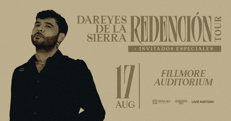 FillmoreDEN's tweet image. ON SALE NOW 🔥 Grab your tickets to Dareyes de La Sierra on 8/17!
🎫 bit.ly/4kqjuKp